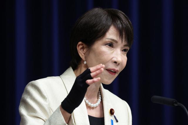 Japan's Prime Minister Sanae Takaichi addresses a news conference at the Prime Minister’s office in Tokyo on February 18, 2026. (Photo by Kiyoshi Ota / POOL / AFP)