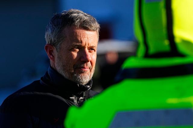 King Frederik X visits Arctic Basic Training and Arctic Command in Nuuk, Greenland, on February 18, 2026. Denmark's King Frederik X arrived in Greenland for a three-day visit in a show of support for the autonomous Danish territory coveted by US President Donald Trump. (Photo by Bo Amstrup / Ritzau Scanpix / AFP) / Denmark OUT