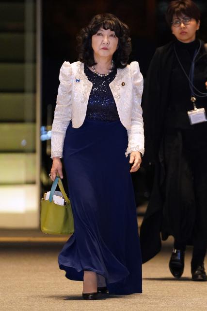 This photo taken on February 18, 2026 shows Satsuki Katayama who was reappointed as Finance Minister in the Cabinet of Prime Minister Sanae Takaichi, at the Prime Minister's Office in Tokyo. (Photo by Kazuhiro NOGI / AFP)