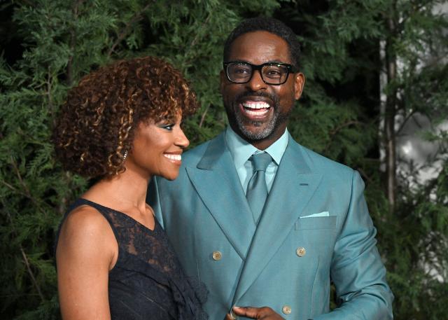 US actor Sterling K. Brown (R) and his wife US actress Ryan Michelle Bathe attend the premiere of "Paradise" Season 2 at the Paramount Theatre in Los Angeles, California, on February 18, 2026. (Photo by LISA O'CONNOR / AFP)