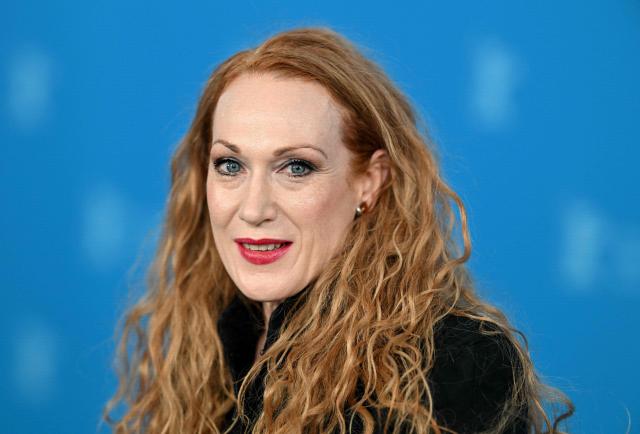 Italian screenwriter and director Tizza Covi poses during a photo call for the film "The Loneliest Man in Town" presented in competition at the 76th Berlinale, Europe's first major film festival of the year, in Berlin on February 19, 2026. (Photo by RALF HIRSCHBERGER / AFP)