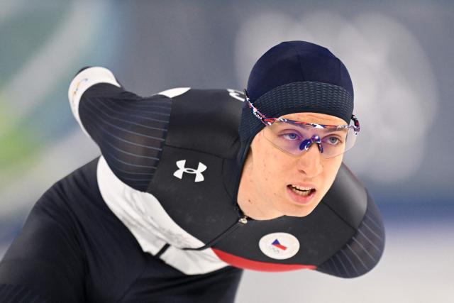 Czech Republic's Metodej Jilek competes in the speed skating men's 1500m during the Milano Cortina 2026 Winter Olympic Games at Milano Speed Skating Stadium in Milan on February 19, 2026. (Photo by Daniel MUNOZ / AFP)