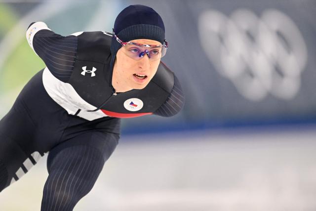Czech Republic's Metodej Jilek competes in the speed skating men's 1500m during the Milano Cortina 2026 Winter Olympic Games at Milano Speed Skating Stadium in Milan on February 19, 2026. (Photo by Daniel MUNOZ / AFP)