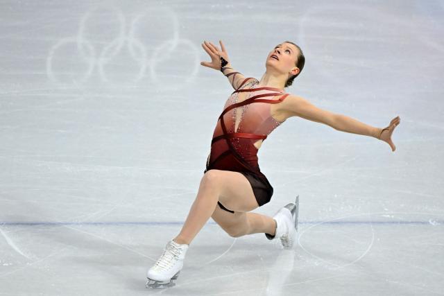 France's Lorine Schild competes in the figure skating women's single free skating final during the Milano Cortina 2026 Winter Olympic Games at Milano Ice Skating Arena in Milan on February 19, 2026. (Photo by WANG Zhao / AFP)