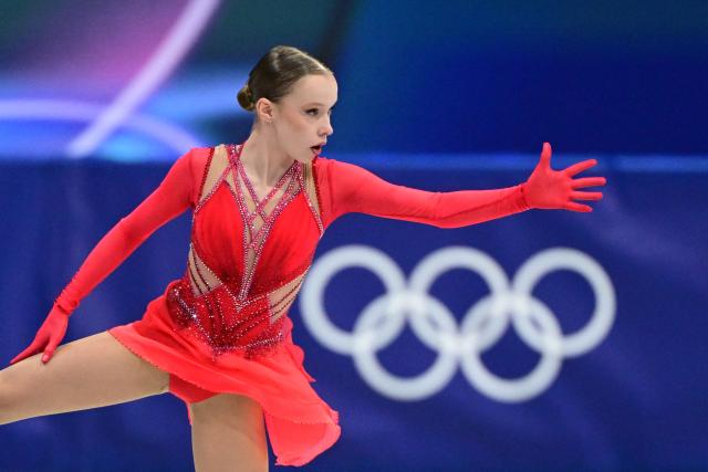 Israel's Mariia Seniuk competes in the figure skating women's single free skating final during the Milano Cortina 2026 Winter Olympic Games at Milano Ice Skating Arena in Milan on February 19, 2026. (Photo by Piero CRUCIATTI / AFP)