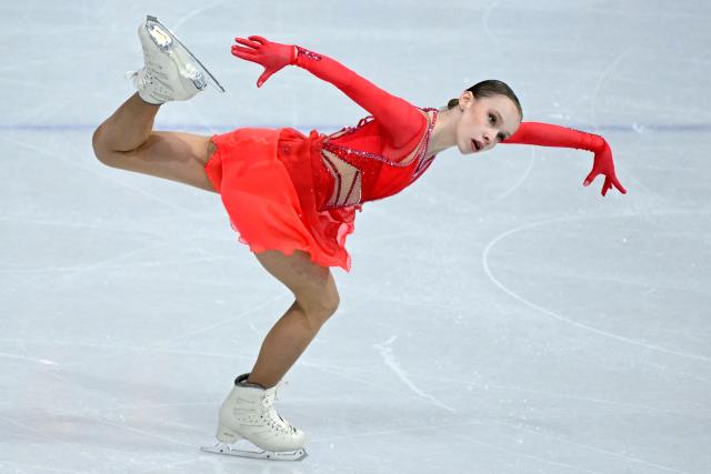 Israel's Mariia Seniuk competes in the figure skating women's single free skating final during the Milano Cortina 2026 Winter Olympic Games at Milano Ice Skating Arena in Milan on February 19, 2026. (Photo by WANG Zhao / AFP)