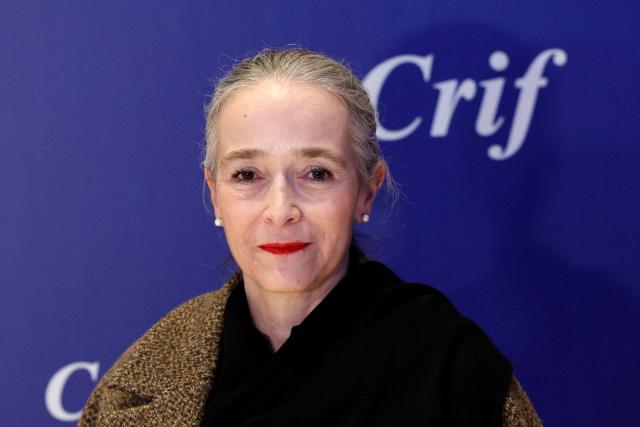 France TV CEO Delphine Ernotte arrives to attend the annual dinner of the Representative Council of Jewish Institutions of France (CRIF - Conseil Representatif des Institutions juives de France) at the Louvre Carrousel in Paris on February 19, 2026. (Photo by GEOFFROY VAN DER HASSELT / AFP)