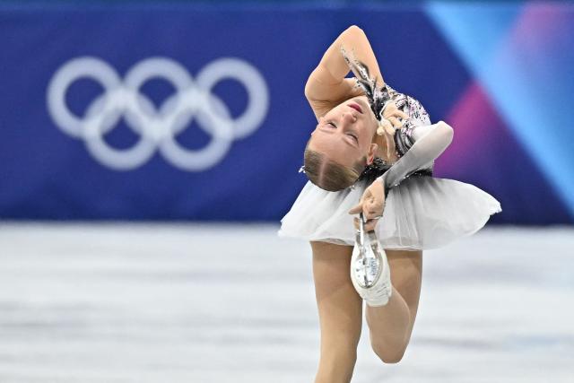 Finland's Iida Karhunen competes in the figure skating women's single free skating final during the Milano Cortina 2026 Winter Olympic Games at Milano Ice Skating Arena in Milan on February 19, 2026. (Photo by Gabriel BOUYS / AFP)