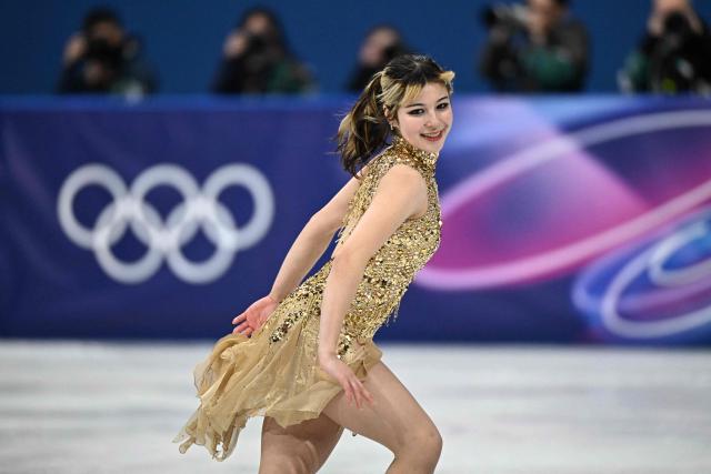 USA's Alysa Liu competes in the figure skating women's single free skating final during the Milano Cortina 2026 Winter Olympic Games at Milano Ice Skating Arena in Milan on February 19, 2026. (Photo by Gabriel BOUYS / AFP)