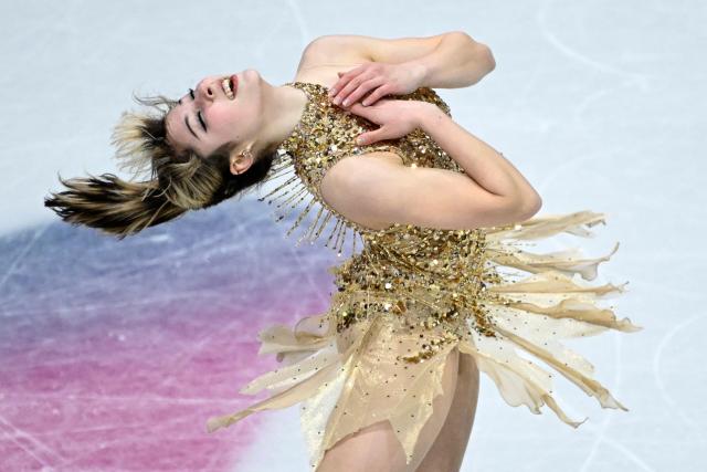 USA's Alysa Liu competes in the figure skating women's single free skating final during the Milano Cortina 2026 Winter Olympic Games at Milano Ice Skating Arena in Milan on February 19, 2026. (Photo by WANG Zhao / AFP)