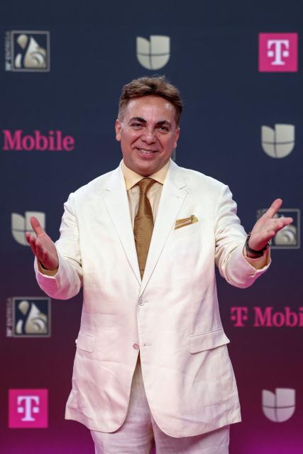 Mexican singer Cristian Castro attends Univision's 38th Premio Lo Nuestro at the Kaseya Center in Miami, Florida, on February 19, 2026. (Photo by Giorgio Viera / AFP)