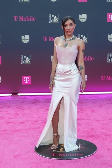 Argentine singer-songwriter Maria Becerra attends Univision's 38th Premio Lo Nuestro at the Kaseya Center in Miami, Florida, on February 19, 2026. (Photo by Giorgio Viera / AFP)