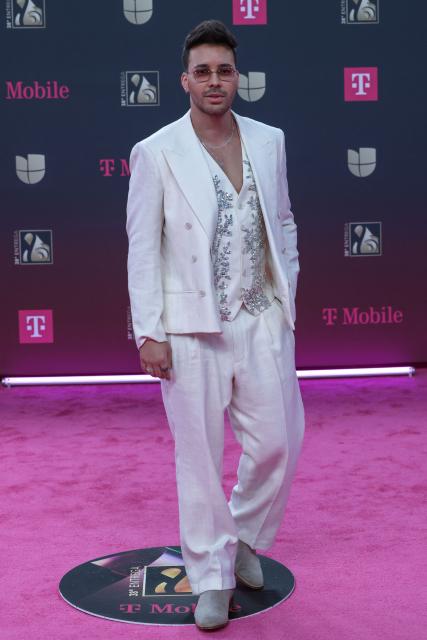 US singer Prince Royce attends Univision's 38th Premio Lo Nuestro at the Kaseya Center in Miami, Florida, on February 19, 2026. (Photo by Giorgio Viera / AFP)