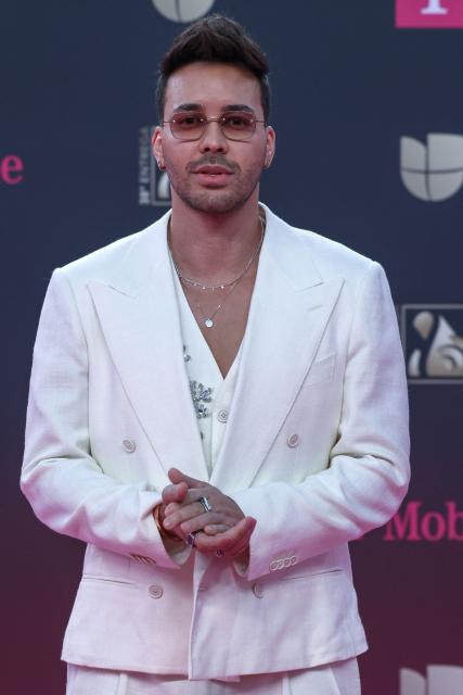 US singer Prince Royce attends Univision's 38th Premio Lo Nuestro at the Kaseya Center in Miami, Florida, on February 19, 2026. (Photo by Giorgio Viera / AFP)