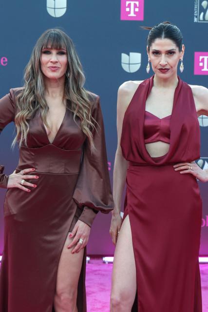 US pop duo Ha*Ash attends Univision's 38th Premio Lo Nuestro at the Kaseya Center in Miami, Florida, on February 19, 2026. (Photo by Giorgio Viera / AFP)