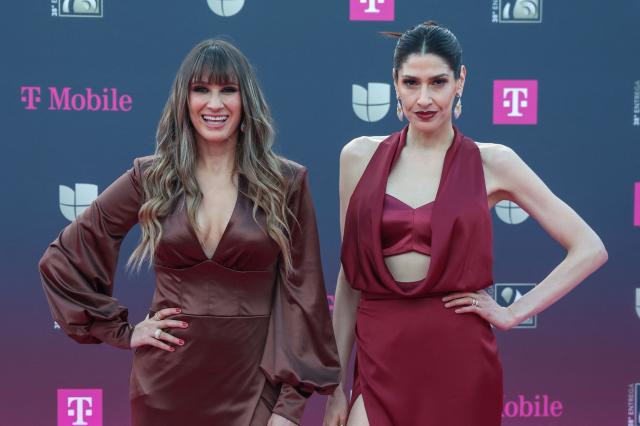 US pop duo Ha*Ash attends Univision's 38th Premio Lo Nuestro at the Kaseya Center in Miami, Florida, on February 19, 2026. (Photo by Giorgio Viera / AFP)
