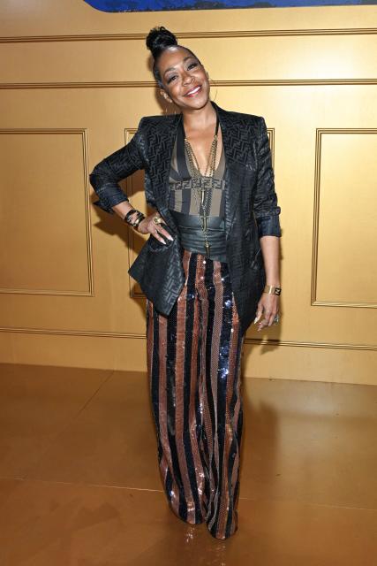 US actress Tichina Arnold attends the premiere of Apple TV's series "Monarch: Legacy of Monsters" Season 2 at the TCL Chinese Theatre in Hollywood, California, on February 19, 2026. (Photo by LISA O'CONNOR / AFP)