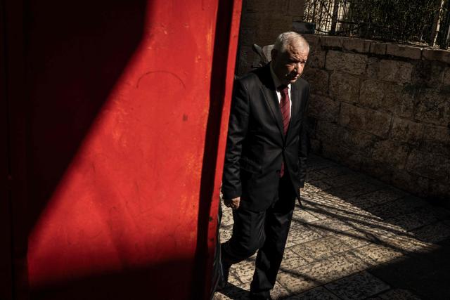 A Muslim worshipper makes his way to the Aqsa mosque before the first Friday noon prayers of the holy month of Ramadan in the old city of Jerusalem on February 20, 2026. (Photo by JOHN WESSELS / AFP)