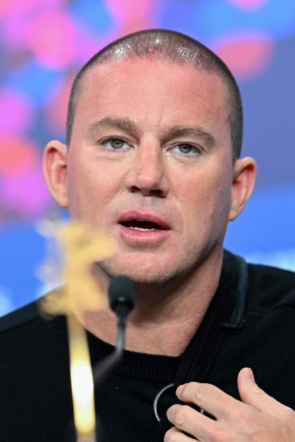 US actor Channing Tatum attends a press conference for the film "Josephine" presented in competition at the 76th Berlinale, Europe's first major film festival of the year, in Berlin on February 20, 2026. (Photo by RALF HIRSCHBERGER / AFP)
