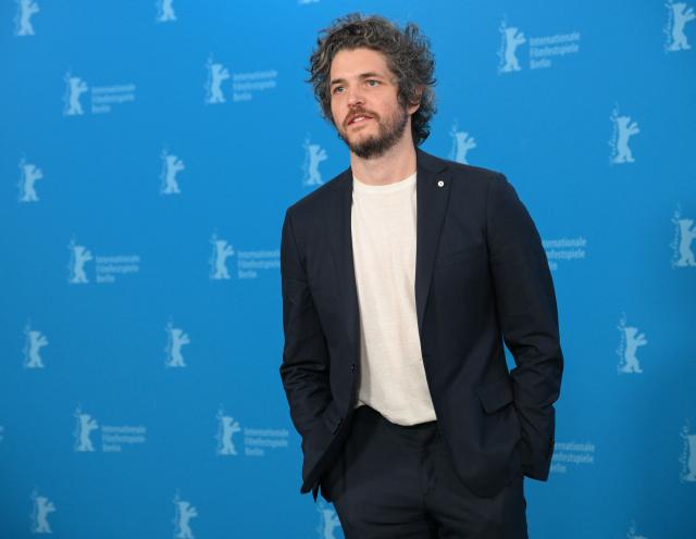 US actor Philip Ettinger poses during a photo call for the film "Josephine" presented in competition at the 76th Berlinale, Europe's first major film festival of the year, in Berlin on February 20, 2026. (Photo by RALF HIRSCHBERGER / AFP)
