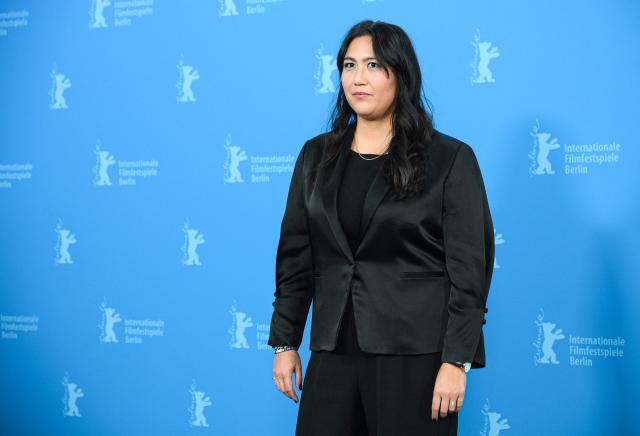 US director Beth de Araujo poses during a photo call for the film "Josephine" presented in competition at the 76th Berlinale, Europe's first major film festival of the year, in Berlin on February 20, 2026. (Photo by RALF HIRSCHBERGER / AFP)