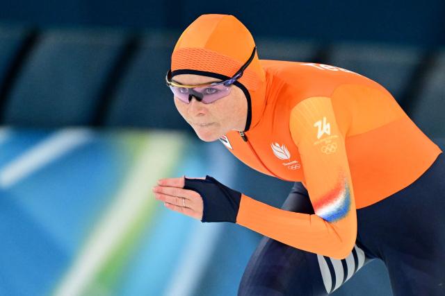 Netherlands' Marijke Groenewoud competes in the speed skating women's 1500m during the Milano Cortina 2026 Winter Olympic Games at Milano Speed Skating Stadium in Milan on February 20, 2026. (Photo by Piero CRUCIATTI / AFP)