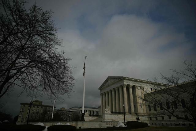 A view of the US Supreme Court in Washington, DC, on February 20, 2026. The US Supreme Court ruled Friday that Donald Trump exceeded his authority in imposing a swath of tariffs that upended global trade, blocking a key tool the president has wielded to impose his economic agenda. (Photo by Drew ANGERER / AFP)