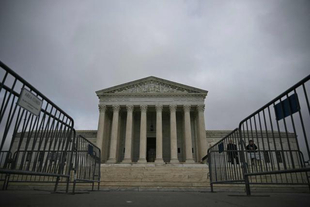 A view of the US Supreme Court in Washington, DC, on February 20, 2026. The US Supreme Court ruled Friday that Donald Trump exceeded his authority in imposing a swath of tariffs that upended global trade, blocking a key tool the president has wielded to impose his economic agenda. (Photo by Drew ANGERER / AFP)