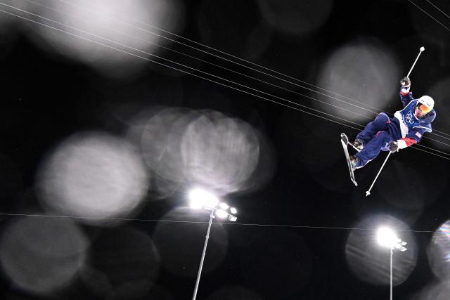 USA's Alex Ferreira competes in the freestyle skiing men's freeski halfpipe final run 1 during the Milano Cortina 2026 Winter Olympic Games at Livigno Snow Park, in Livigno (Valtellina), on February 20, 2026. (Photo by Kirill KUDRYAVTSEV / AFP)