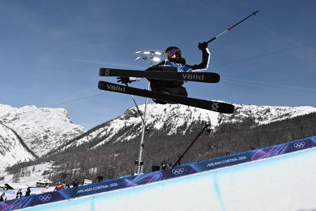 New Zealand's Mischa Thomas competes in the freestyle skiing women's freeski halfpipe final run 3 during the Milano Cortina 2026 Winter Olympic Games at Livigno Snow Park, in Livigno (Valtellina), on February 22, 2026. (Photo by Jeff PACHOUD / AFP)