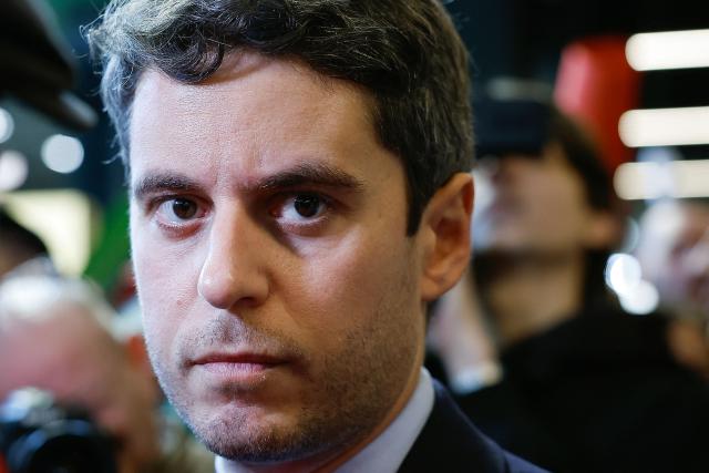 President of Ensemble Pour la Republique parliamentary group Gabriel Attal looks on as he visits the International Agricultural Show (Salon de l'Agriculture) at Paris Expo Porte de Versailles in Paris on February 22, 2026. (Photo by Charlotte SIEMON / AFP)