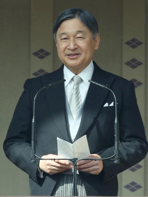 Japan's Emperor Naruhito delivers a speech at a public audience celebrating his 66th birthday at the Imperial Palace in Tokyo on February 23, 2026. (Photo by JIJI PRESS / AFP) / Japan OUT