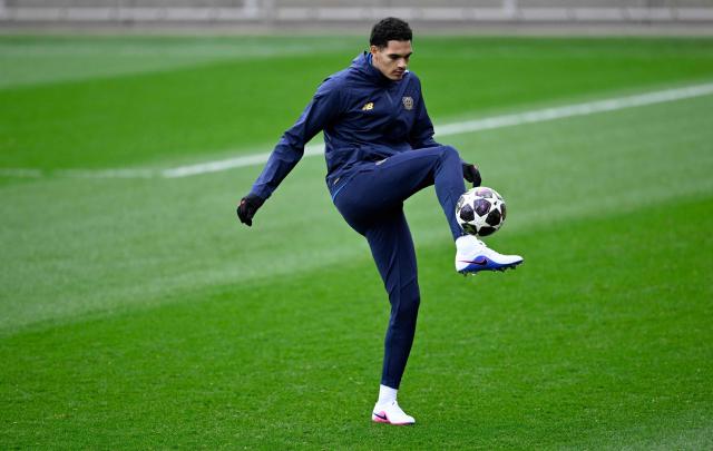 Bayer Leverkusen's English defender #04 Jarell Quansah attends a training session on February 23, 2026 in Leverkusen, western Germany, on the eve of the UEFA Champions League - Knockout round play-off - Second Leg football match of Bayer Leverkusen (GER) v Olympiakos (GRE). (Photo by INA FASSBENDER / AFP)