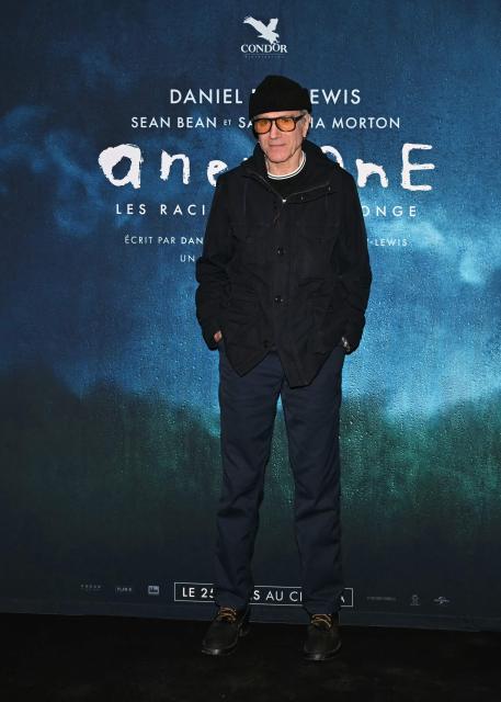 Bristish-Irish actor Daniel Day-Lewis poses ahead of the screening of the film "Anemone" by Ronan Day-Lewis at Pathe Palace cinema in Paris on February 23, 2026. (Photo by Anna KURTH / AFP)