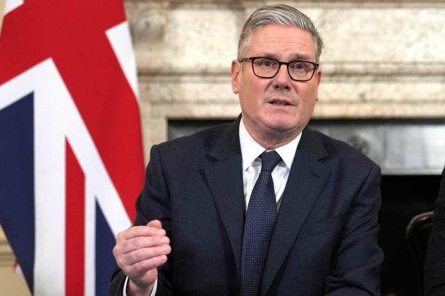 Britain's Prime Minister Keir Starmer speaks to mark the fourth anniversary of Russia's full-scale invasion of Ukraine, during a cabinet meeting at Downing Street in London on February 24, 2026. (Photo by Kin Cheung / POOL / AFP)