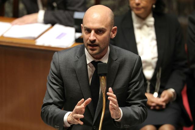 France's Foreign Affairs Minister Jean-Noel Barrot answers during a session of questions to the government at the National Assembly, France's lower house of parliament in Paris on February 24, 2026. (Photo by Thomas SAMSON / AFP)