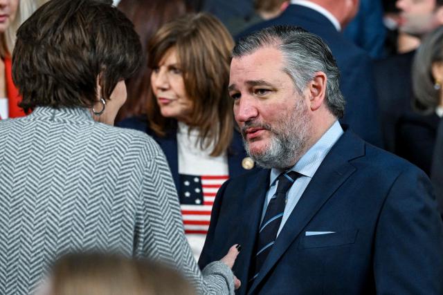 US Senator Ted Cruz, Republican of Texas, arrives at the House Chamber before US President Donald Trump delivers the first State of the Union address of his second term to a joint session of Congress in the House Chamber of the United States Capitol in Washington, DC, on February 24, 2026. (Photo by Kenny HOLSTON / POOL / AFP)