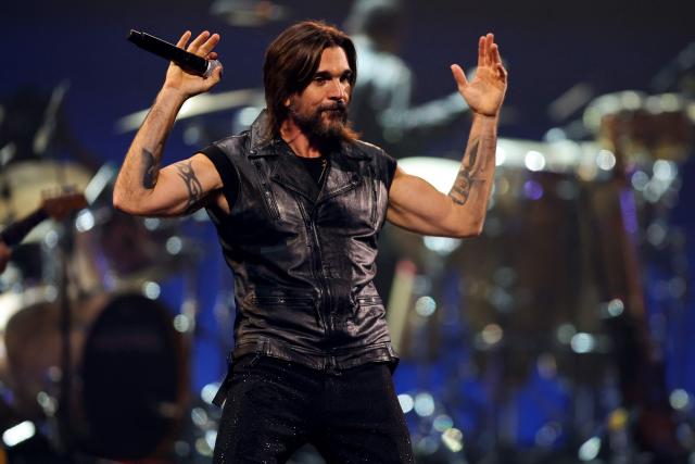 Colombian singer Juanes performs on stage during the 65th Vina del Mar International Song Festival in Vina del Mar, Chile, on February 25, 2026. (Photo by Javier TORRES / AFP)