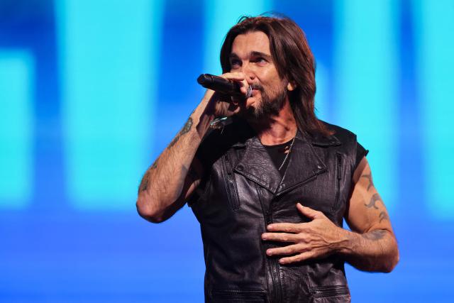 Colombian singer Juanes performs on stage during the 65th Vina del Mar International Song Festival in Vina del Mar, Chile, on February 25, 2026. (Photo by Javier TORRES / AFP)