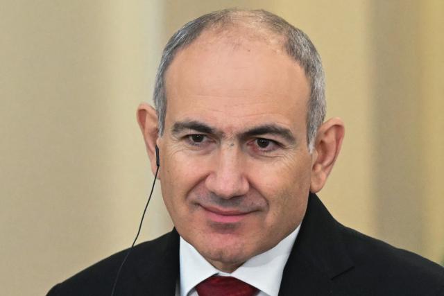 Armenia's Prime Minister Nikol Pashinyan speaks during a joint press conference with .Poland's Prime Minister following their talks in Warsaw on February 26, 2026 (Photo by Sergei GAPON / AFP)