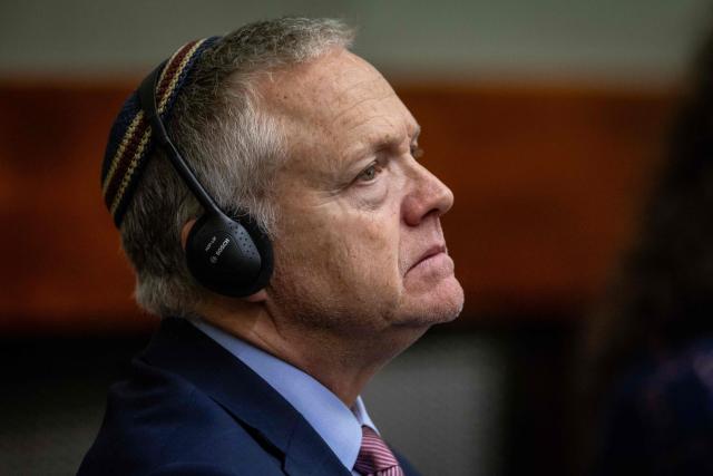 US ambassador to Poland Tom Rose attends a parliament session where Poland's Minister of Foreign Afairs presents the main points of the Polish government's foreign policy, in Warsaw on February 26, 2026. (Photo by Wojtek RADWANSKI / AFP)
