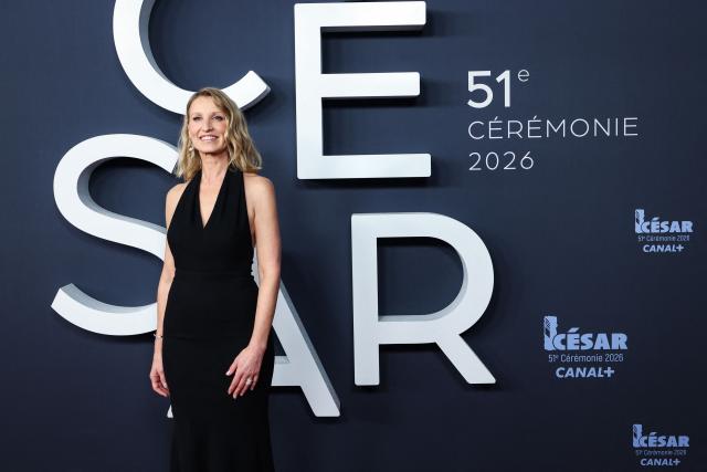 French actress Alexandra Lamy poses on the red carpet upon arrival for the 51st edition of the Cesar Film Awards ceremony at the Olympia venue in Paris on February 26, 2026. (Photo by ALAIN JOCARD / AFP)