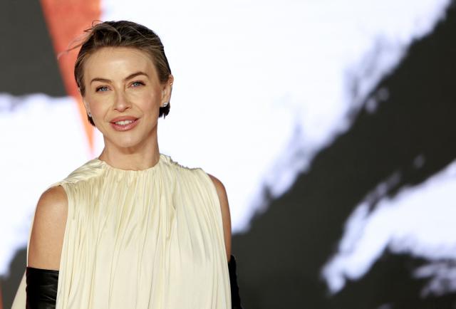 US actor Julianne Hough poses upon arrival for the world premiere for the film 'The Bride' in central London on February 26, 2026. (Photo by Brook Mitchell / AFP)