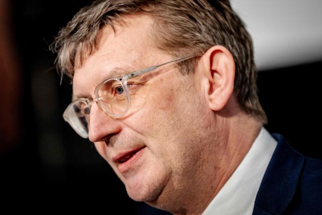 Denmark's Defense Minister and chairman of Denmark's Liberal Party Venstre Troels Lund Poulsen arrives at Danmark Radio to participate in the party leader debate in Copenhagen, Denmark, on February 26, 2026. Denmark's Prime Minister Mette Frederiksen said that she had scheduled this year's general election for March 24. (Photo by Mads Claus Rasmussen / Ritzau Scanpix / AFP) / Denmark OUT