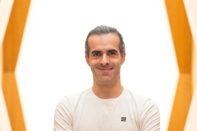 Ismael Emelien, former adviser to France's President Emmanuel Macron and now CEO and co-founder of Zoi, a start-up offering personalised medical check-ups, poses at Zoi's medical centre in Paris on February 24, 2026. (Photo by Anna KURTH / AFP)