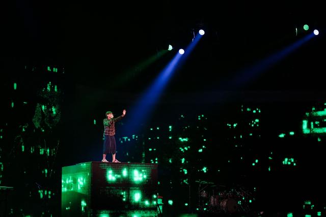 Argentine singer Paulo Londra performs on stage during the 65th Vina del Mar International Song Festival in Vina del Mar, Chile on February 27, 2026 (Photo by Javier TORRES / AFP)