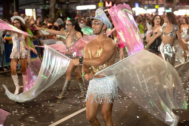 Participants take part in the 48th Sydney Gay and Lesbian Mardi Gras Parade in Sydney on February 28, 2026. (Photo by AFP)