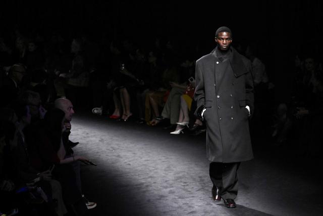 A model presents a creation for Ferragamo for the Women's Ready to Wear Fall/Winter 2026-2027 collection fashion show as part of the Milano Fashion Week, in Milan, northern Italy, on February 28, 2025. (Photo by Andreas SOLARO / AFP)