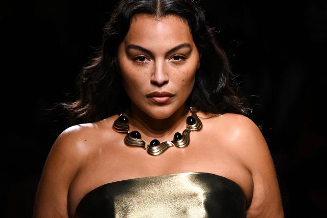 A model presents a necklace for Ferragamo for the Women's Ready to Wear Fall/Winter 2026-2027 collection fashion show as part of the Milano Fashion Week, in Milan, northern Italy, on February 28, 2026. (Photo by Andreas SOLARO / AFP)