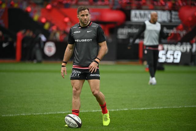 Toulouse's French scrum-half Paul Graou warms up before the French Top14 rugby union match between Stade Toulousain (Toulouse) and US Montauban at the Ernest-Wallon stadium in Toulouse, southwestern France, on February 28, 2026 (Photo by Matthieu RONDEL / AFP)